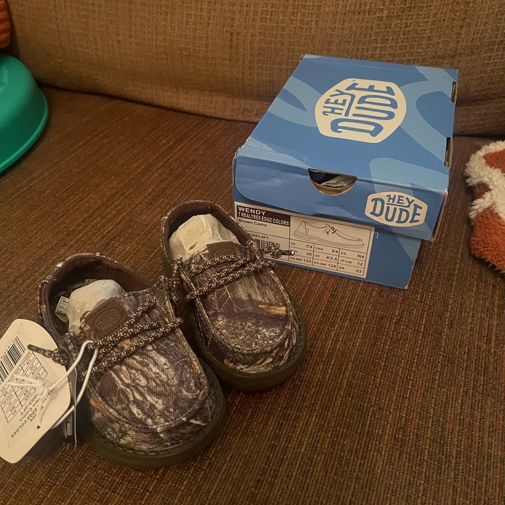 Hey Dude Kids Moccasins - Brown Camouflage